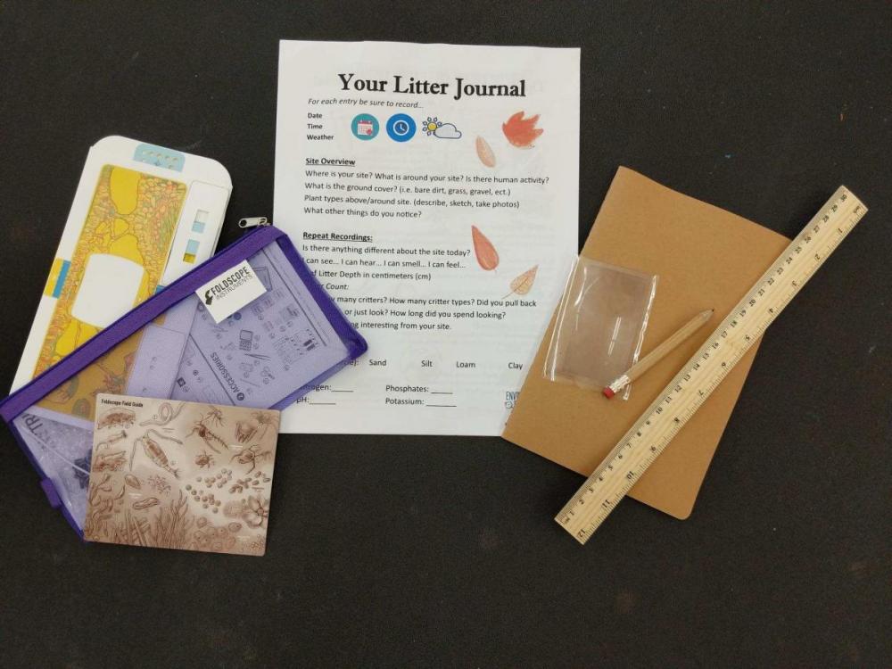 Examples of the kits created to support youth during their at-home virtual learning experience over the past school year. Photo by Katheranne Reese. 