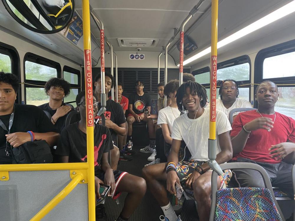 Students explore their community while learning about our local public transit system.