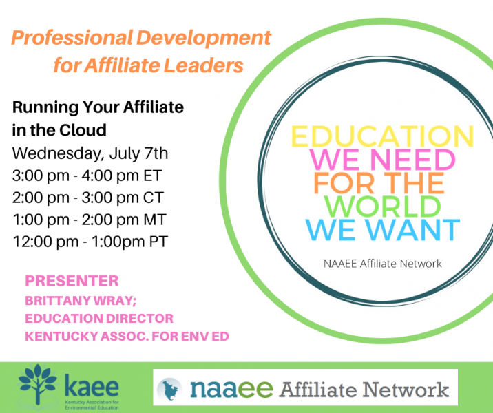 A promo graphic reading Professional Development for Affiliate Leaders, Running Your Affiliate in the Cloud