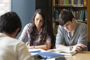 students reviewing guidelines